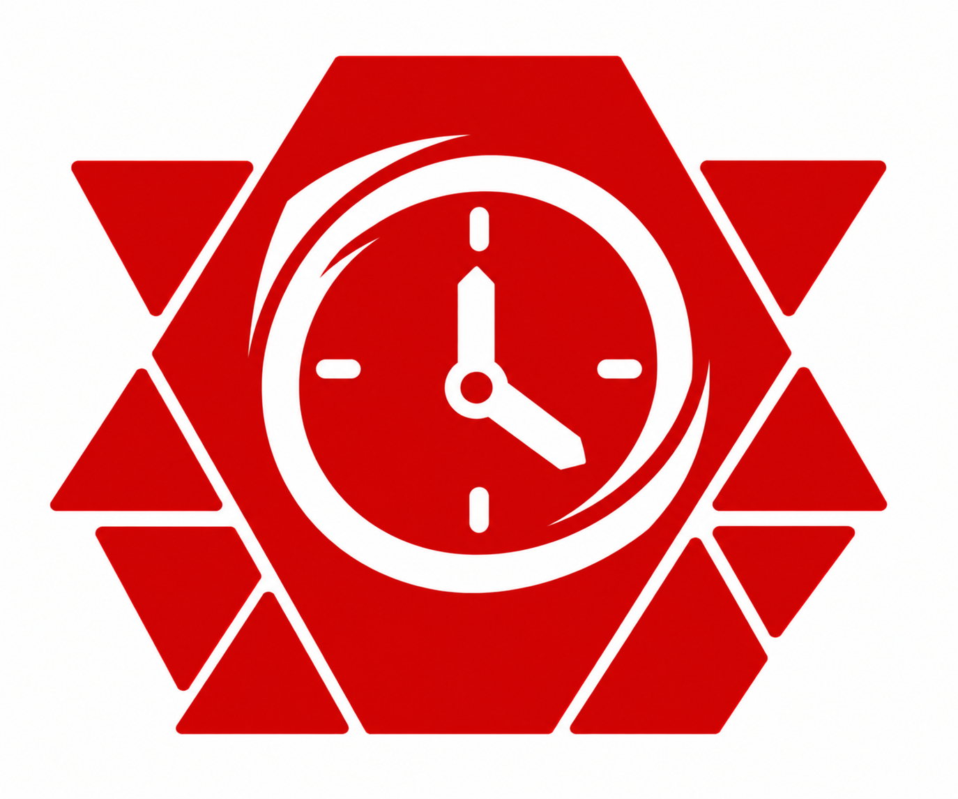 Red clock illustration